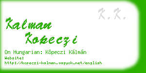 kalman kopeczi business card